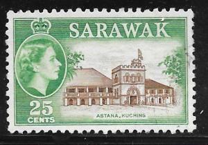 Sarawak 206: 25c Astana Kuching, used, F-VF