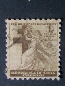 ​CUBA-1942 5 OVER 75 YEARS OLD CUBA FAMOUS USED STAMPS-SET-VERY FINE