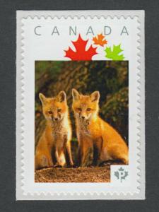 YOUNG RED FOXES = Picture Postage stamp MNH Canada 2014 p74ba4/2