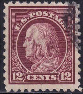 US Scott #435, Used, VF/XF Centering,  Face-free Cancel, SCV $11