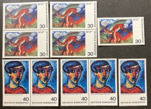 Germany 1974 #1136-7, Paintings, Wholesale Lot of 5, MNH, CV $5.75