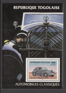 Togo 1257 Car Souvenir Sheet NH VF