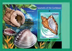 Guyana - 2012 - Shells Of The Caribbean - Souvenir Sheet - MNH