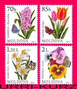 MOLDOVA 2011 Nature Flora Plants Garden Flowers 4v Scott 715-718 Mi 751-754 MNH