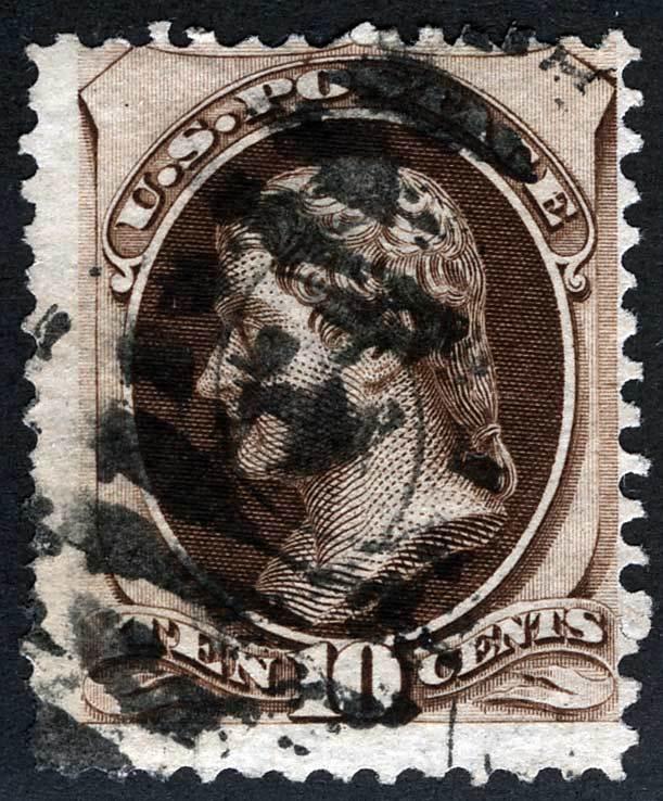 US Sc 188 Used 10¢ ABNCo Printing w/Secretmark