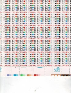 Love 20c US Postage Sheet #2072 VF MNH
