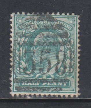 Great Britain,  King Edward VII,  1/2 p   (SC# 127) Used