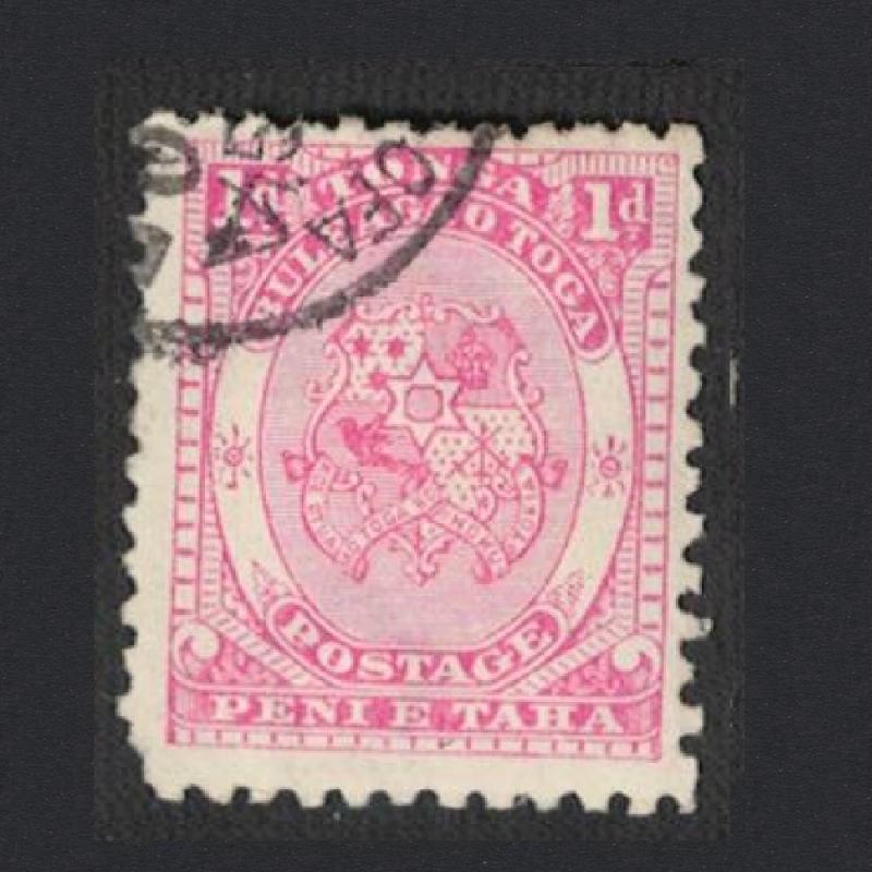 Tonga Arms of Tonga 1d cancelled T2 SG#10 SC#10