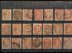 ?18 x THREE cent  Small Queen lot used Canada