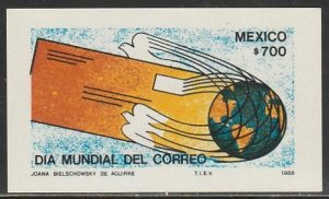 MEXICO 1565, World Post Day Souvenir Sheet. MINT, NEVER HINGED. VF.