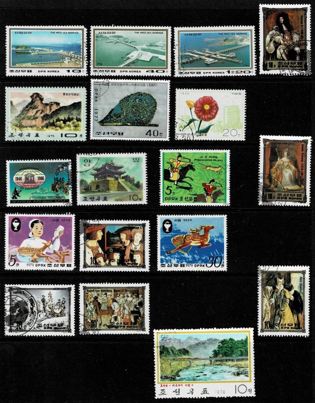 Small Group Of Used Stamps Of North Korea