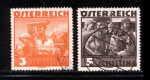 Austria 1936  Scott #378-9 used