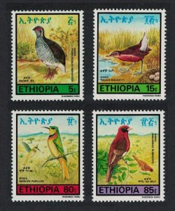 Ethiopia Francolin Weaver Rail Bee eater Birds 4v 1985 MNH SG#1305-1308