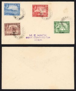 Aden (RAF) Khormaksar postmarks on internal cover