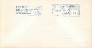1962 Project Mercury McDonnell Capsule Mfgr Saint Louis Special Cancel 24 July