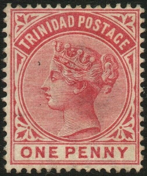 TRINIDAD-1883-94 1d Carmine Sg 107 MOUNTED MINT V48575