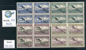 WAM_332. ALBANIA. Valuable blocks of 1927 air mail stamps. Scott C10-C13. MNH