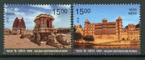 India 2018 MNH Holiday Destinations 2v Set Architecture Tourism Stamps