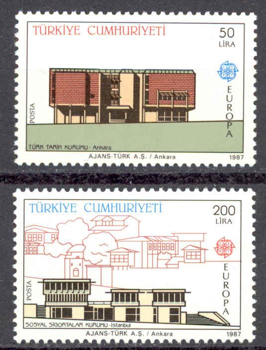 Turkey Sc# 2379-2380 MNH 1987 Europa