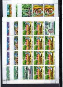 GUINEA 1968 AFRICAN FAIRY TALES 6 SHEETS OF 10 STAMPS MNH