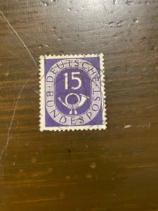 Germany SC 676 Used 15pf Numeral & Post Horn (1) - VF/XF