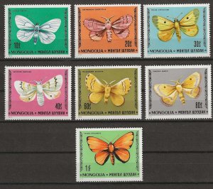 MONGOLIA 1977 SG 1080/86 MNH