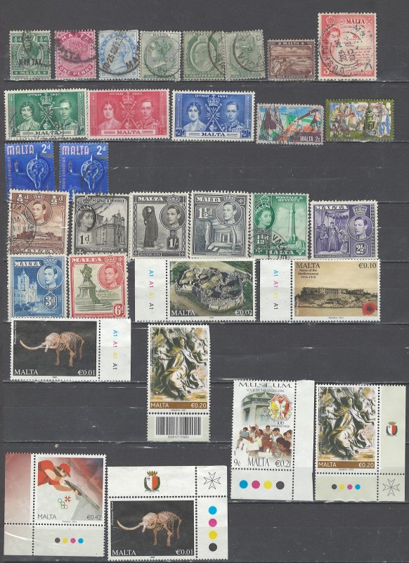 COLLECTION LOT # 2567 MALTA 31 STAMPS 1885+ CLEARANCE CV+$11