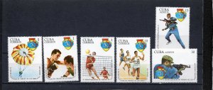 CUBA 1977 SPORTS SET OF 6 STAMPS MNH