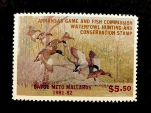 AR1 1981 Arkansas 1st State Duck Stamp-(LeBlanc) OGNH-OFFER?