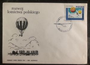 1984 Warsaw Poland Glider First Day Cover FDC development of Polish aviation C