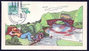 UNITED STATES FDC 3.4¢ School Bus COMBO 1985 Collins H-P