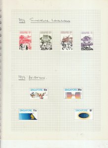 SINGAPORE 1972-73 SETS COMPLETE USED OR MOUNTED MINT