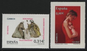 Spain 2008 MNH Sc 3607-3608 Creche figurines, Maternity Christmas Set