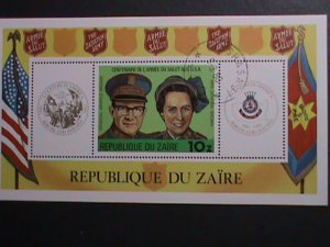 ZAIRE 1980-SC#968-CENTENARY OF U.S. SALVATION ARMY- CTO- S/S FANCY CANCEL VF