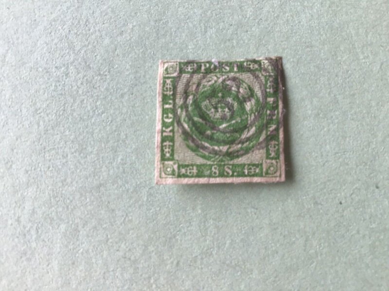 Denmark 1858 Wavy lines ground 8 Sk  used stamp A6658