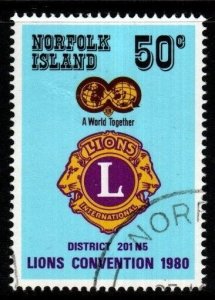 NORFOLK ISLAND SG234 1980 LIONS CONVENTION FINE USED 