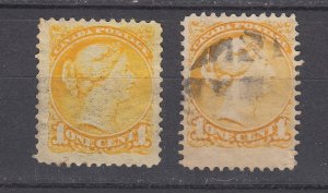 J29869, 1870-89 canada used #35 and 35a queen