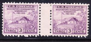 United States Nr.727 Newburgh Gutter Pair VF/Mint(*)