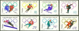 Poland 1964 MNH Stamps Scott 1198-1205 Sport Winter Olympic Games Hockey Skiing