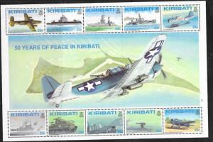 Kiribati #611 23c a-j +label  Liberation of Kiribati'  sheet  (MNH) CV$8.50