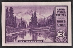 US 758 MNH VF NGAI 3 Cent National ParksMt. Rainier Deep Violet
