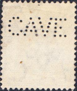 Ceylon #206 Used CAVE Perfin