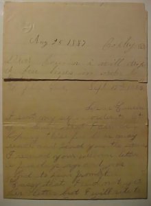 US OHIO LETTER 1887 NO COVER