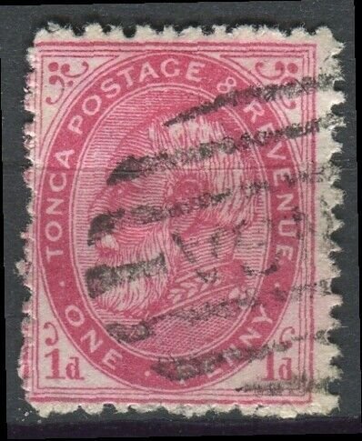 Tonga 1886 SG1b 1d King George I #5 FU