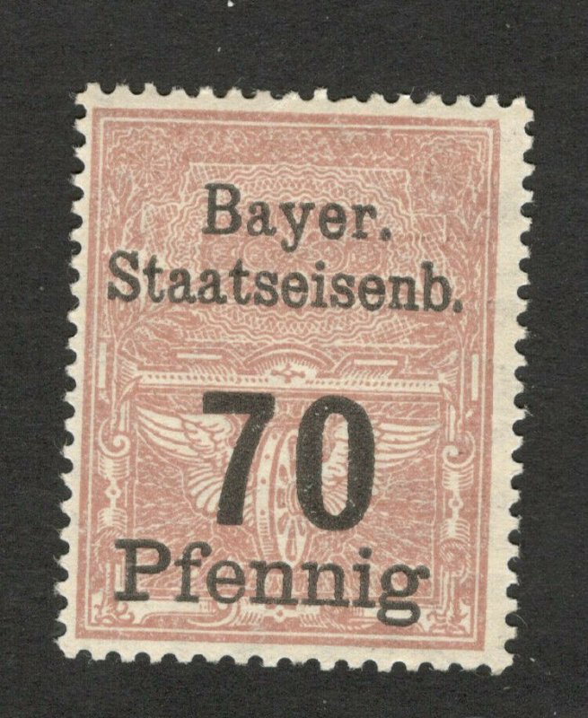 GERMANY-Bayer staatseisenb ovpt. train railway-fiscal tax due REVENUE- 70 pf 