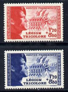 France 1942 Tricolour Legion set of 2 unmounted mint SG 7...