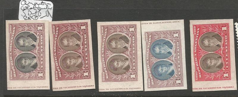 Argentina Color trials, 5 Different (6cnx) 