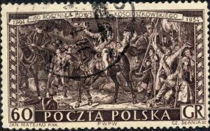 POLOGNE / POLAND - 1954 Mi883 60gr 160th anniversary Kosciuszko Uprising - VFU