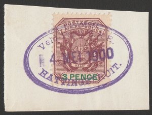 TRANSVAAL-BOER WAR 1899 Boer invasion Natal Postmark Veld Post ZAR Hattingspruit