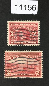 MOMEN: US STAMPS # 370 # 372 USED LOT #11156